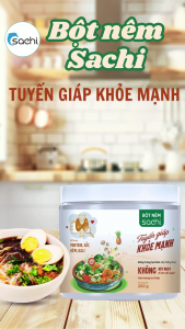 Bột Nêm Rau củ Sachi phù hợp cho người Tuyến Giáp Không đậu nành củ cải Không iod bổ sung