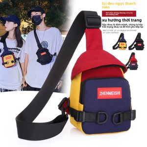 Túi Đeo Ngực Mini Thời Trang Túi Đeo Chéo Thể Thao Thường Ngày Túi Đeo Vai Màu Tương Phản Túi Điện Thoại Di Động Túi Đeo Ngực Nam