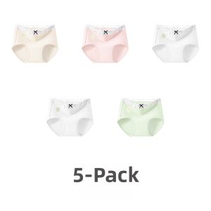 Miiow | Pure Cotton Antibacterial Womens Underwear Triangle Panties Seamless Comfortable Mid-Waist Briefs Breathable Ladies Knickers