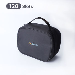 120-Slot Large Capacity Portable Organizer Case Storage Bag Holder for Soft Brush Drawing Pens for Artists Students School