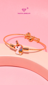 Yaxiya Gelang Anak/Bayi Perempuan karakter Perhiasan 18k 696