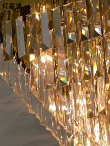 Crystal Ceiling Light Modern Chandelier Flush Mount Ceiling Light Stainless Steel 3 Colors Light Chandelier For Bedroom Dining Room Living Room