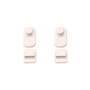 1 Set (2pair/4pcs) Plastic Hooks Strong Self Adhesive Sticky Hooks Set Key Remote Control Wall Storage Holder Mounted Hanger