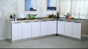 Stainless Steel Kitchen Cabinet kitchen kabinet Kitchen Storage Cabinet Sets Stove Cupboard Almari Dapur Murah 櫥櫃