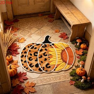 VIKAMA Lễ Tạ Ơn Hình Quả Bí Ngô Thảm Chống Trơn Trượt Có Thể Giặt Bằng Máy Thảm Polyester Cho Phòng Khách Phòng Ngủ Nhà Bếp Trang Trí Nhà Cửa