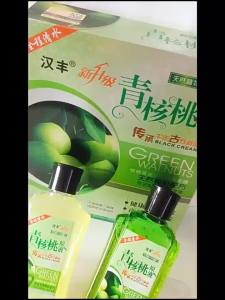 Qiwitang Hanfeng Green Walnut Original Liquid Hair Dye Cream Genuine Natural Black Hair Wash Black Hair Cream Hair Dye Agent Green Pigment