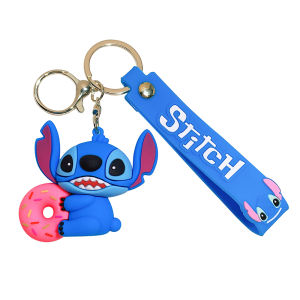 Cute Stitch Toys Keychain Cartoon Anime Car Keyring Figurine table ornament boy girl birthday gifts