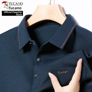TUCANO | Fall Elderly Men Long Sleeve Collared T-shirt