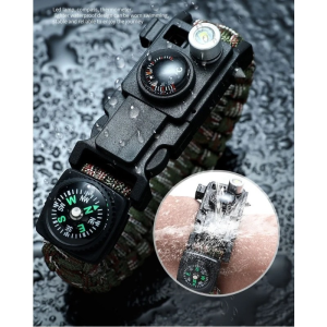 Multi-function Survival tools Waterproof Emergency 4mm Paracord 550 Outdoor First Aid Kits Compass Emergency