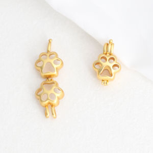 18K Gold-Plated Fading Dull Gold Cat Claw Aromatic กระเป๋าจี้สร้อยข้อมือสร้อยคออุปกรณ์เสริม DIY แฟชั่นเครื่องประดับแขวนเครื่องประดับ