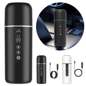 12V 24V รถถ้วยความร้อน 500Ml ไฟฟ้ากาต้มน้ําเครื่องทําน้ําอุ่นแก้วเดือดหม้อไอน้ํา Thermostatic Tumbler Termos Thermos แก้วความร้อน