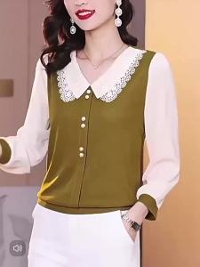 QIAOXIZI | Youthful Style Plus Size T-shirt for Middle-aged Women