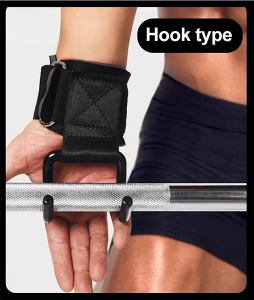 Power hook weightlifting hook Pull-Up Assistance Hook Fitness Weight Lifting Hook Gym Wrist Band Iron Hook Tahan lama