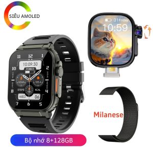 Đồng Hồ Thông Minh Pro Smart Watch JC02 S9 Ultra 3 Với Màn Hình AMOLED 2.2 Inch GPS WiFi Gọi Video Theo Dõi Nhịp Tim & Oxy Máu Dành Cho Android