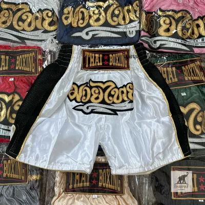 กางเกงมวยไทย Thai boxing กางเกงมวยเด็กและผู้ใหญ่ ผ้าดีเกรดส่งออก รุ่นตาข่าย ใส่สบาย พร้อมส่งจากกรุงเทพ