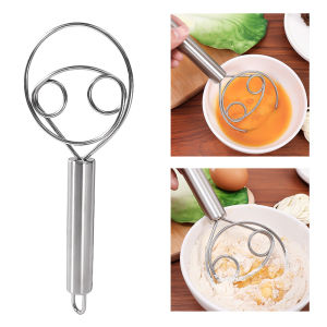 Stainless Steel Manual Dough Mixer for Bread and Pastry Dough Mixer for Kitchen Baking Tools