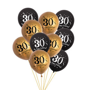 ลูกโป่งลาเท็กซ์ 1 ถุง สำหรับงานวันเกิดครบรอบ 30 40 50 60 ปี สำหรับผู้หญิง งานปาร์ตี้วันเกิดผู้ใหญ่ ของตกแต่งบ้าน งานฉลองครบรอบ DIY อุปกรณ์ตกแต่งลูกโป่งปาร์ตี้