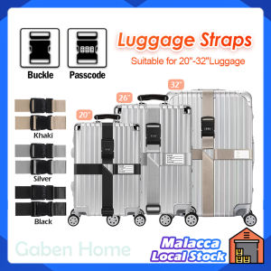 Travel Luggage Strap Password /Buckle Lock 20" to 32" Luggage Cross Belt Adjustable Bundling Belt Packing Baggage Secure Lock