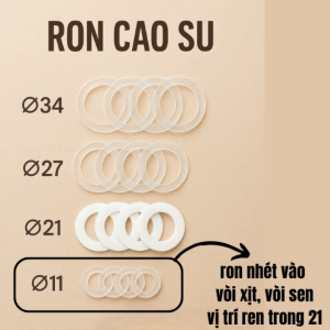 Ron cao su dùng cho dây xịt dây sen vòi nước bồn rửa chén các loại 11 21 27 34 42 60 80 (Giao màu ngẫu nhiên)