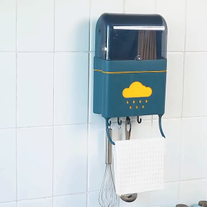 Kệ đựng đũa muỗng dán tường kệ đựng bàn chải với miếng dán tường chắc chắn LivingC