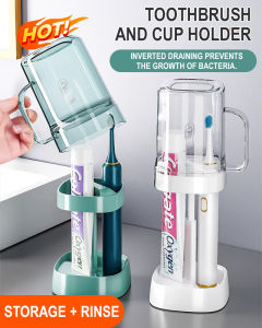 Travel Toothbrush Cup Portable Toothbrush Kits Case Toothpaste Cup Holder Bathroom Accessories Set Portable Dental Cask Rinse Cup