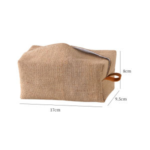 กล่องเก็บกระดาษชำระแบบแขวนสไตล์ญี่ปุ่น ผ้าฝ้ายลินิน ห้องน้ำ รถ ห้องนั่งเล่น ครัว กล่องเก็บของแบบเรียบง่าย กล่องเก็บของสำหรับใช้ในบ้าน