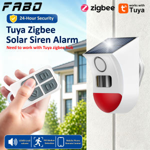 Zigbee Solar Motion Sensor Alarm 2in1 120dB Smart Life APP Remote Tuya Solar Siren Alert for Home Yard Garage Garden Security