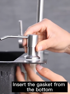 Kitchen Sink Liquid Soap Dispenser Plastic Pump Detergent Dispenser with Extension 1M Silicone Tube