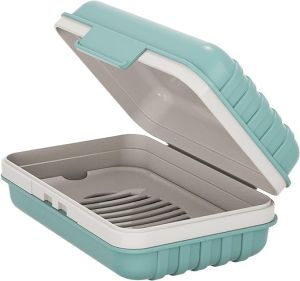 1PCS Leakproof Travel Soap Dish with Lid - Draining Soap Bar Holder - Travel Soap Container - Portable Soap Case for Traveling Camping Outdoor Gym Bathroom