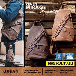 Tas Selempang Pria REVEN MIRAGE SLINGBAG Cowok Kulit Sapi 100% Distro Import Keren Murah Terbaru