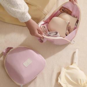 Travel Underwear Storage Bag Made of Polyester Fiber with a Handheld Design Can Store Bras Socks and Underwear