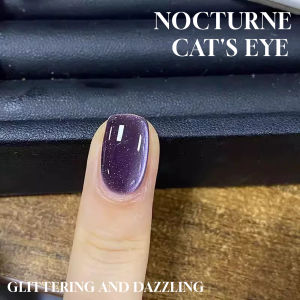 12ML 1-12pcs 2025 New Nocturne Purple Glass Bead Magnet Cat Eye Gel Nail Polish Purple Black Nail Glue Red Nails Autumn Nails