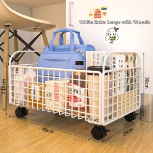 Portable Rolling Bookshelf Multilevel Storage