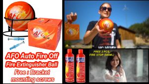 AFO FIre Ball Fire Extinguisher with bracket 2 pcs Fire Stop