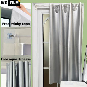 Magic Sticker Curtain Punch Free Sunshade Curtain Sunshade Cloth Heat Insulation Shades Double Sided Silver 90% Shading Anti-UV Curtain