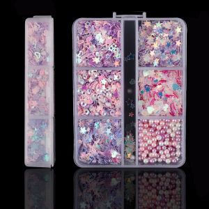 26 Types Mix Nail Glitter Flakes Sequins Set For Gule On Nail Glitter Flakes DIY Party Make Up Decor Accessories B0126