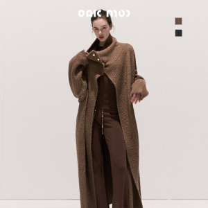 OAKMOO | Áo Cardigan Len Dài Cổ Lớn