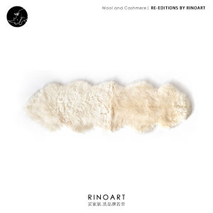 Ruonai "Gao Yuanzhen Wool" Real Fur Cream White Sofa Window Cushion Bedside Blanket Wool Soft Gold