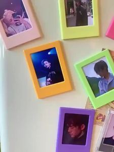 2PCS Magnetic Photo Frame Mini Photocard Instax Holder Fridge Deco Polaroid Photo Stand Magnetic Hoto Frame