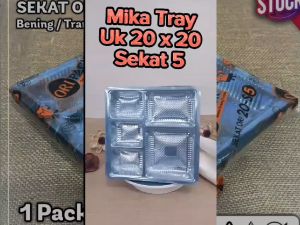 Mika Tray Ukuran 20 Sekat 5 20S5 Alas Plastik Kotak Dus Nasi Katering