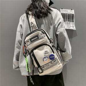 OUDENGPAI | กระเป๋าคาดไหล่แบบลำลองความจุขนาดใหญ่สำหรับผู้ชายและผู้หญิง 2024 กระเป๋าสะพายไหล่แบบเดี่ยว กระเป๋าสะพายข้างสำหรับผู้ชาย กระเป๋าใส่แท็บเล็ต กระเป๋าสะพายข้างแบบสวมหน้าอก