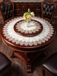 Vải Trang Trí Bàn Tròn Kiểu Châu Âu Vải Trang Trí Bàn Ăn Hình Tròn Vải Trang Trí Bàn Trà Nhỏ Vải Che Phủ Bàn Tròn Viền Ren