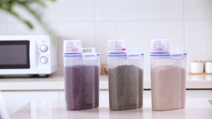 HOVELSHOP Dispenser Botol Tempat Penyimpanan Bubuk Deterjen Sabun Cair Laundry Anti Tumpah