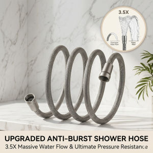 High Pressure Shower Hose 1.5/2M Nylon Tube Anti-Explosion Heavy Duty Universal Flexible Pipe Iwas Tulo