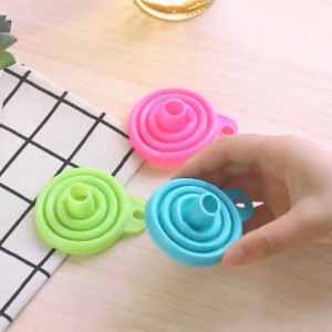 Corong Minyak Air Cairan Lipat Portable | Corong Bahan Karet Silikon Anti Tumpah Praktis Lipat Portable Tuang Cairan Minuman Serbaguna Multifungsi