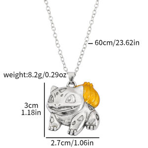 Potdemiel | Hot Sale Pokemon Anime Figure Necklace Bulbasaur Charmander Gengar Alloy Pendant Stylish Clavicle Chain Jewelry Birthday Present