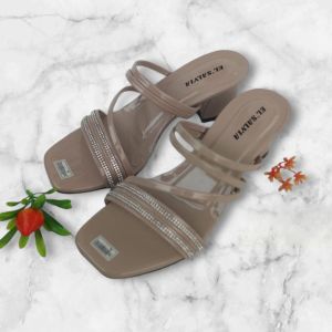 ALWAQI Sandal Pesta Wanita Terbaru Wedges Hak Tahu 5cm Hitam
