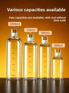 High-End Food Grade Glass Bottle Sealed Liquor Tea Brewing Bottle Cold Brew Coffee Maker Alcohol Container Liquid Storage Jar