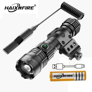 HaixnFire H48 Outdoor Camping Light 4500 lumen LED Flashlight Telescopic zoom USB Rechargeable