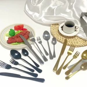 12-Piece Western Cutlery Set - Stainless Steel Fork and Spoon Set Mirror Polished Dishwasher Safe Suitable for Hotels Homes